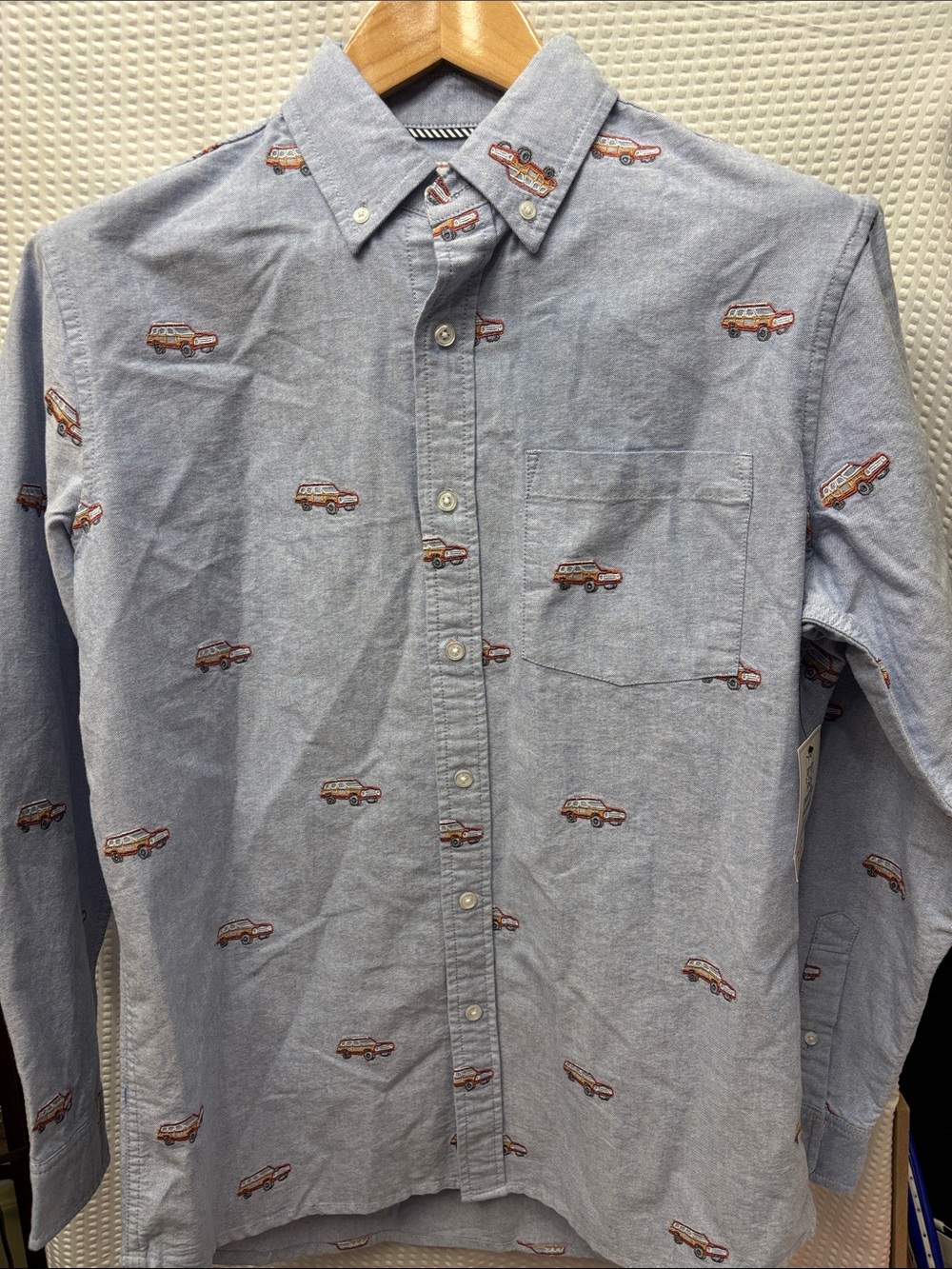 Men’s Party Pants Embroidered button-down shirt-Sz Med